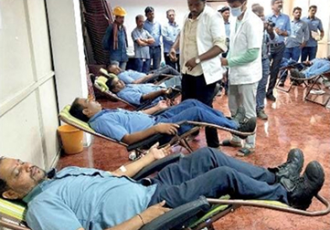 Self motivated blood donation camp